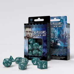 Set de dés RPG classique - Bleus et Blancs