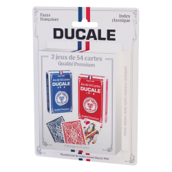 2 Jeux de 54 cartes - Ducale - Qualité premium