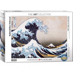 Puzzle 1000 pièces : Hokusai - La Grande Vague de Kanagawa