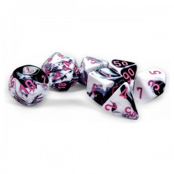 7 dés * gemini * Noir et Blanc/Rose