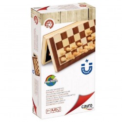 Échecs Magnétiques en bois Marqueterie - 30X30Cm - Cayro