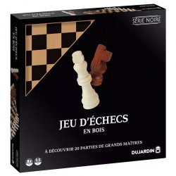 Jeu d'échecs en bois - Série Noire - Dujardin