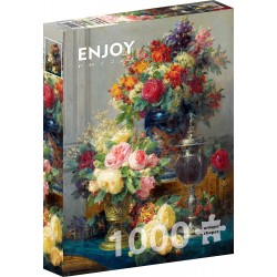Puzzle 1000 pièces - Jean Robie Baptiste - Spring Flowers with Chalices