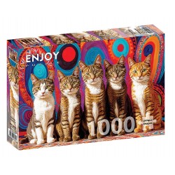 Puzzle 1000 pièces - Five Cats